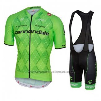 2016 Fietskleding Cannondale Zwart en Groen Korte Mouwen en Koersbroek