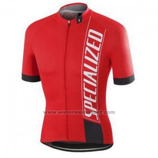 2016 Fietskleding Specialized Helder Rood en Zwart Korte Mouwen en Koersbroek