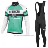 2017 Fietskleding Bianchi Milano Ml Groen Lange Mouwen en Koersbroek