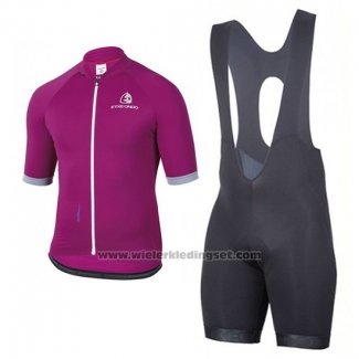 2017 Fietskleding Etxeondo Entzun Violet Korte Mouwen en Koersbroek