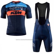 2017 Fietskleding Ktm Blauw Korte Mouwen en Koersbroek