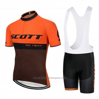 2018 Fietskleding Scott Oranje en Zwart Korte Mouwen en Koersbroek