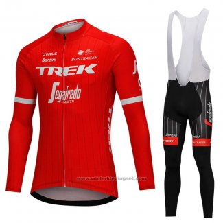 2018 Fietskleding Trek Segafredo Rood Lange Mouwen en Koersbroek