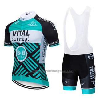 2019 Fietskleding Vital Concept Blauw Wit Zwart Korte Mouwen en Koersbroek