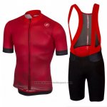 2020 Fietskleding Castelli Rood Korte Mouwen en Koersbroek