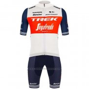 2020 Fietskleding Trek Segafredo Wit Diep Blauw Korte Mouwen en Koersbroek