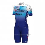 2022 Fietskleding Bike Exchange Blauw Wit Korte Mouwen en Koersbroek