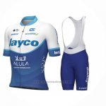 2023 Fietskleding Jayco Alula Blauw Wit Korte Mouwen en Koersbroek