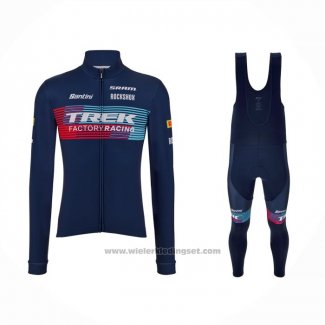 2023 Fietskleding Trek Factory Blauw Lange Mouwen en Koersbroek